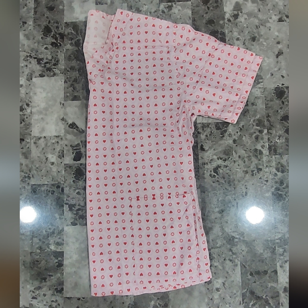 Heart Pattern Scrub Top